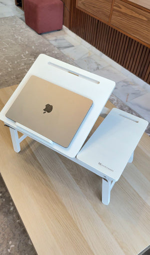 Table d’Ordinateur Portable en Bambou – Polyvalente et Réglable